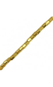 Hematite Perlen Tube 2mm Gold